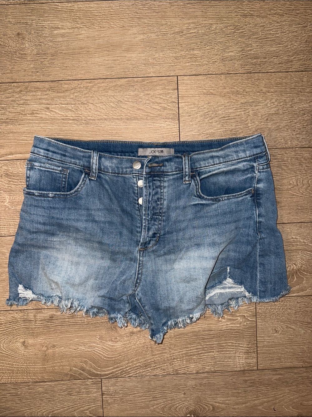 Joe's Jeans Light Blue Distressed Denim Cutoff Shorts